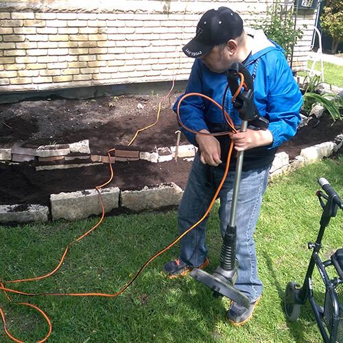 Working In The Garden